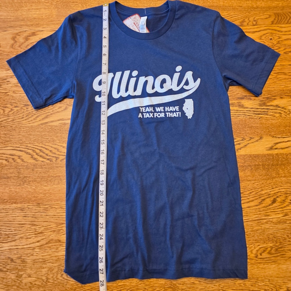 NWT Goose Island Illinois Tax For That Navy Blue Graphic T-Shirt Mens Small - Picture 8 of 10